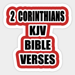 2 Corinthians KJV Bible Verses Text Sticker